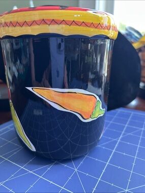 Houseware by Mary Jane Mitchell utensil-ware-crock multiple painted peppers